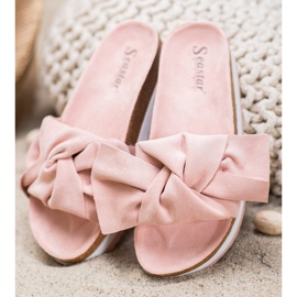 Seastar Pantoufles décontractées en daim rose 3