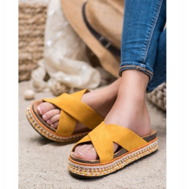 Seastar Pantoufles confortables sur la plate-forme jaune 3
