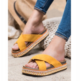 Seastar Pantoufles confortables sur la plate-forme jaune 1