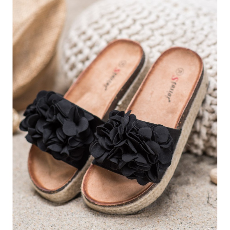 Seastar Pantoufles noires à la mode 2