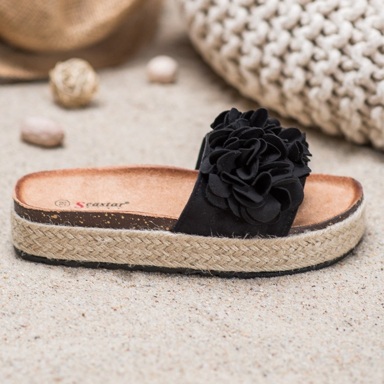 Seastar Pantoufles noires à la mode 1