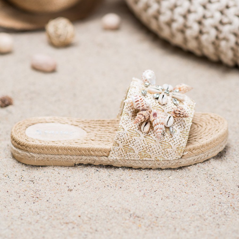 Seastar Pantoufles Sur La Plateforme Avec Des Coquillages beige 2 Seastar Pantoufles Sur La Plateforme Avec Des Coquillages beige 2