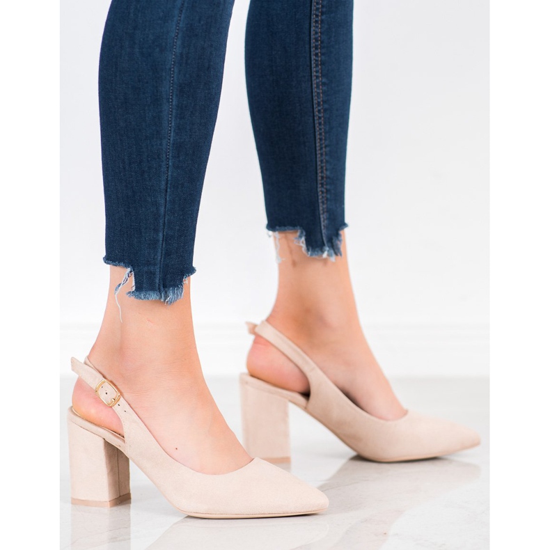 Seastar Escarpins en daim à talon ouvert brun 1