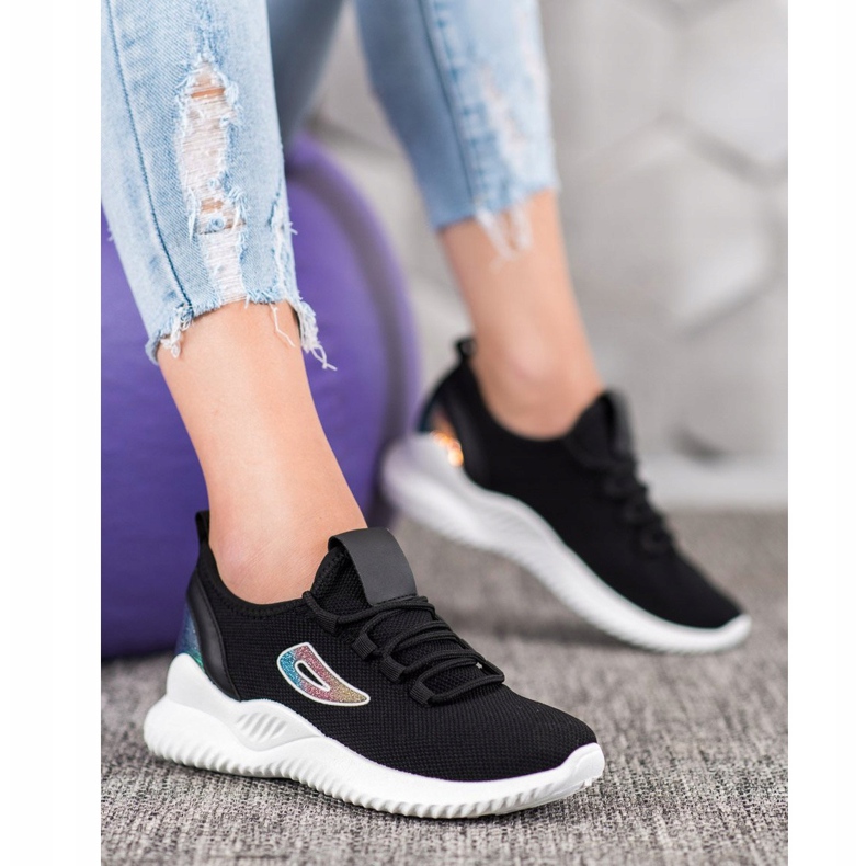 Baskets MCKEYLOR à sequins noir 2