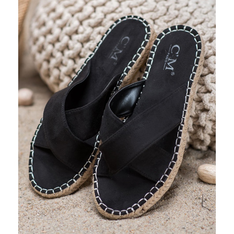 Cm Paris Pantoufles légères décontractées noir 1