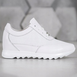 Baskets en cuir VINCEZA blanc 1