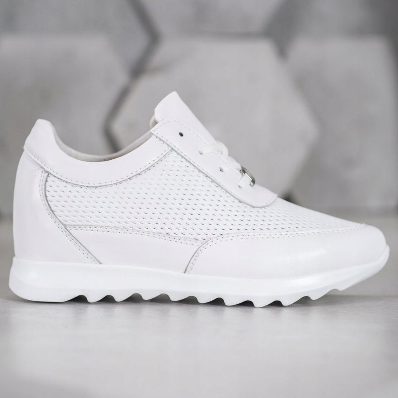 Baskets en cuir VINCEZA blanc 1