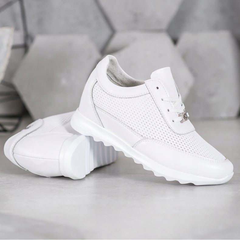 Baskets en cuir VINCEZA blanc 2