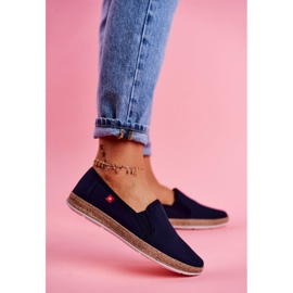 Espadrilles Femme Big Star Slip-on Bleu Marine FF276036 2 Espadrilles Femme Big Star Slip-on Bleu Marine FF276036 2
