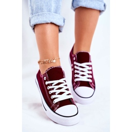 PS1 Baskets classiques marron pour femmes Omerta rouge 4