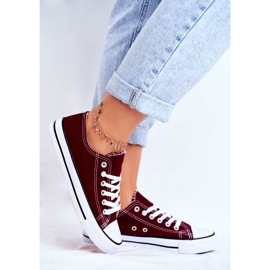 PS1 Baskets classiques marron pour femmes Omerta rouge 5