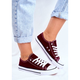 PS1 Baskets classiques marron pour femmes Omerta rouge 2
