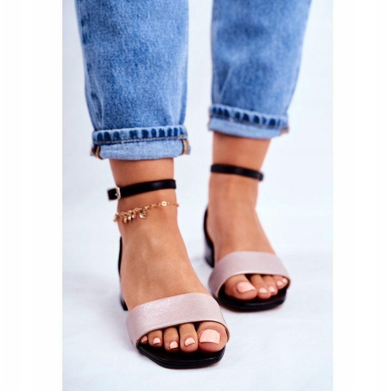 Sandales Femme Maciejka Cuir Noir 04618-21 rose 2