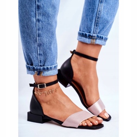 Sandales Femme Maciejka Cuir Noir 04618-21 rose 1