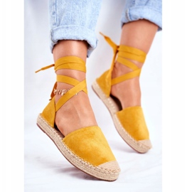 PS1 Espadrilles Femme Nouées Jaune Bonjour 1