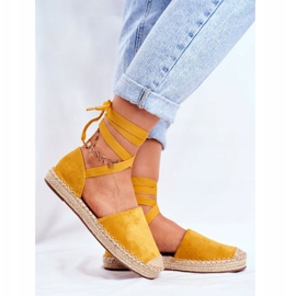 PS1 Espadrilles Femme Nouées Jaune Bonjour 4