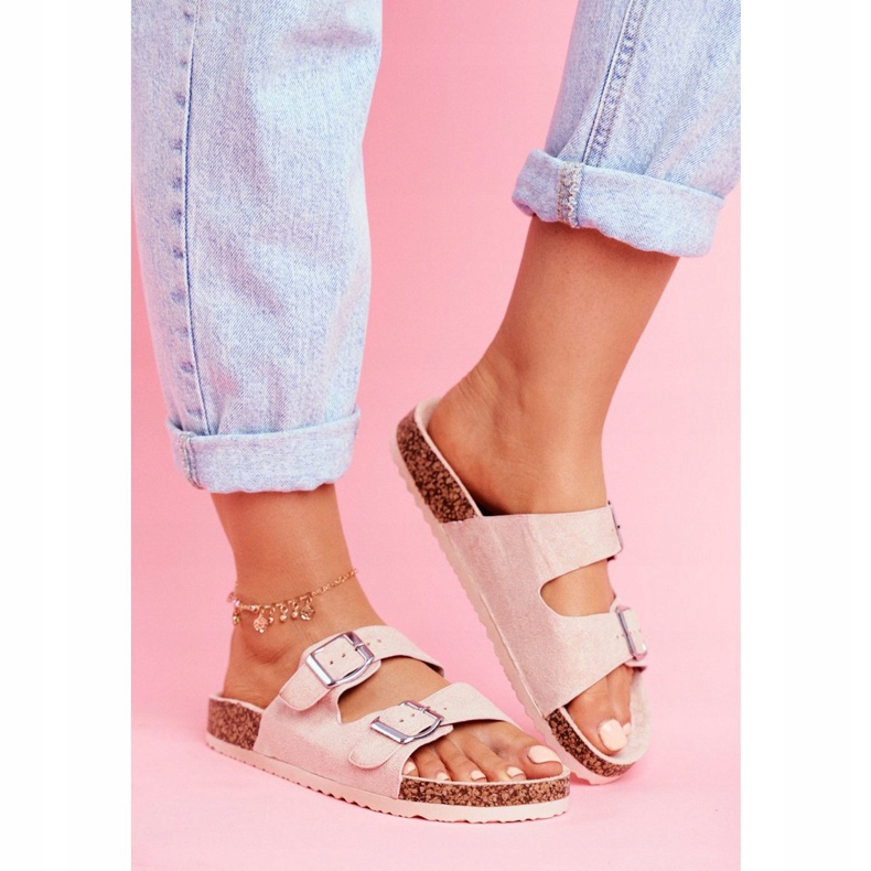 EVE Chaussons Femme En Liège Avec Fermoirs Rose Si Senor 2 EVE Chaussons Femme En Liège Avec Fermoirs Rose Si Senor 2