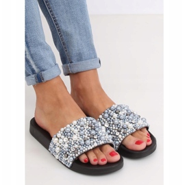 Noir BG66 Chaussons noirs avec perles 1