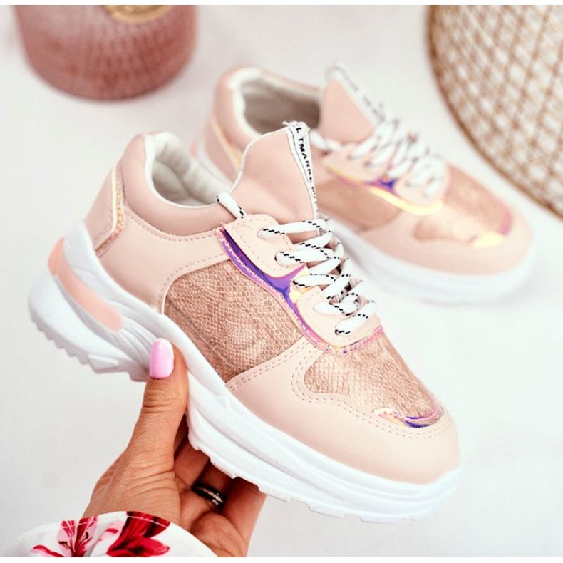 FRROCK Chaussures de sport pour enfants Pink Snake Matylda rose 2