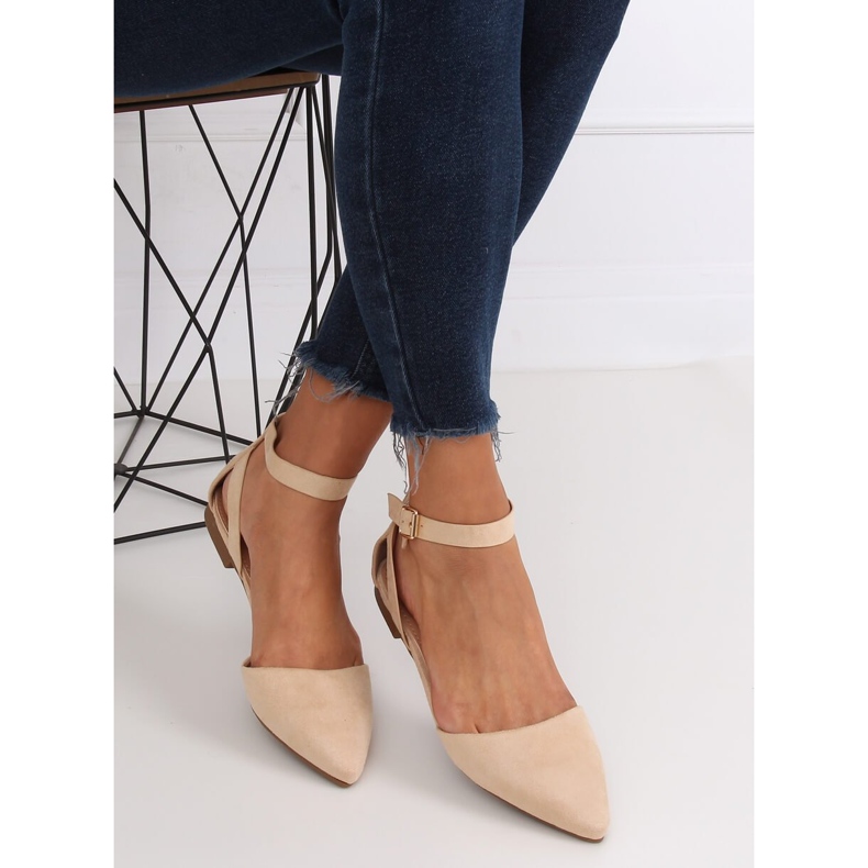Ballerines avec fermoir beige CL73P Beige 1