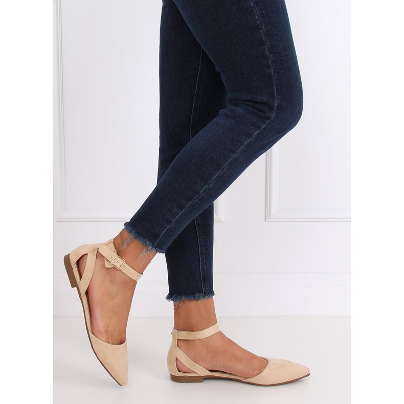 Ballerines avec fermoir beige CL73P Beige 2
