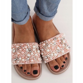 Chaussons avec perles champagne BG66 Champagne rose multicolore 2 Chaussons avec perles champagne BG66 Champagne rose multicolore 2