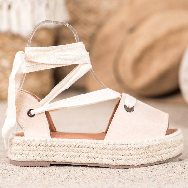 SHELOVET Espadrilles À Bout Ouvert brun 2