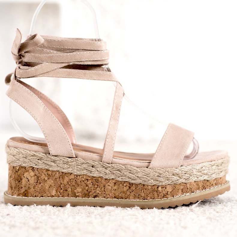 Seastar Sandales en daim nouées brun 2