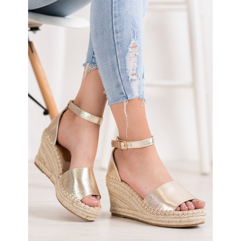 Seastar Sandales Sur Le Coin De Paille d'or 1 Seastar Sandales Sur Le Coin De Paille d'or 1