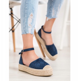 Seastar Espadrilles Ajourées Sur La Plateforme bleu 4