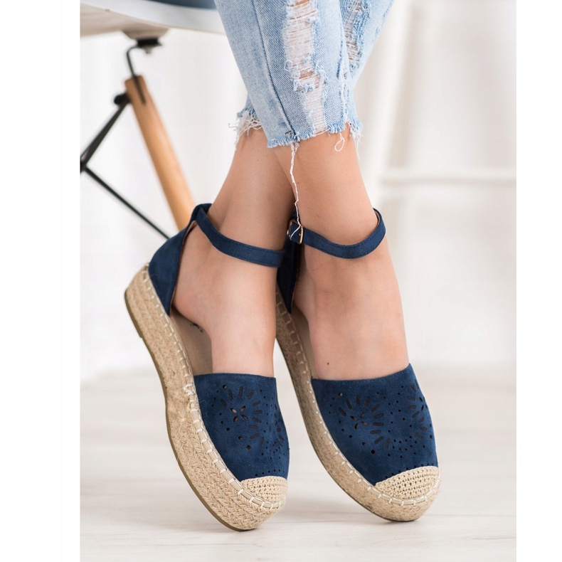 Seastar Espadrilles Ajourées Sur La Plateforme bleu 1