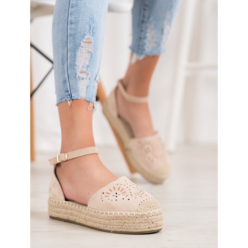 Seastar Espadrilles Ajourées Sur La Plateforme beige 2
