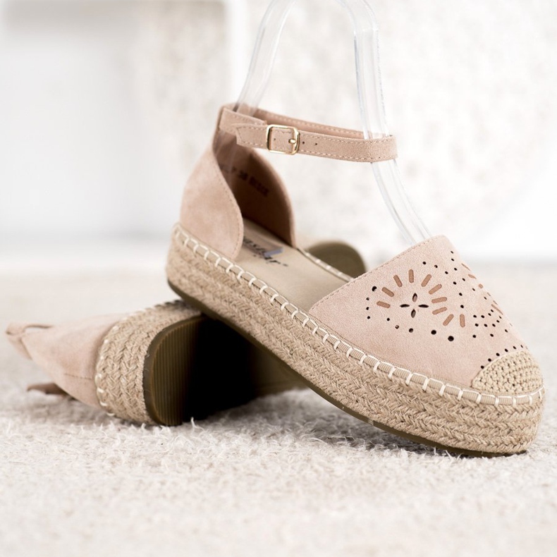 Seastar Espadrilles Ajourées Sur La Plateforme beige 1