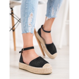 Seastar Espadrilles Ajourées Sur La Plateforme le noir 5