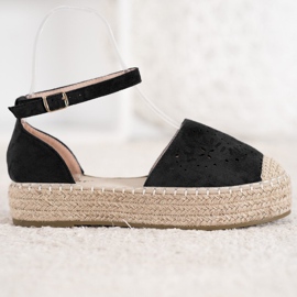 Seastar Espadrilles Ajourées Sur La Plateforme le noir 2