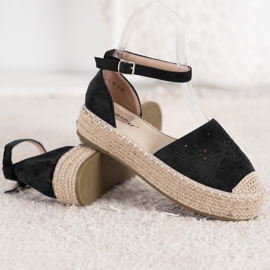 Seastar Espadrilles Ajourées Sur La Plateforme le noir 4