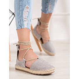 Seastar Espadrilles En Daim Avec Liaison gris 1