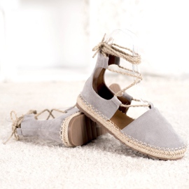 Seastar Espadrilles En Daim Avec Liaison gris 4