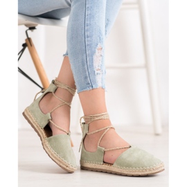 Seastar Espadrilles En Daim Avec Liaison vert 4
