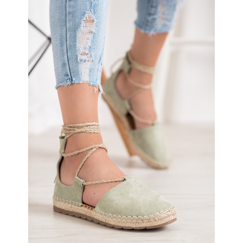 Seastar Espadrilles En Daim Avec Liaison vert 1