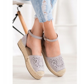 Seastar Espadrilles Ajourées Sur La Plateforme gris 1