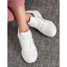 SHELOVET Chaussures confortables avec maille blanc gris 1
