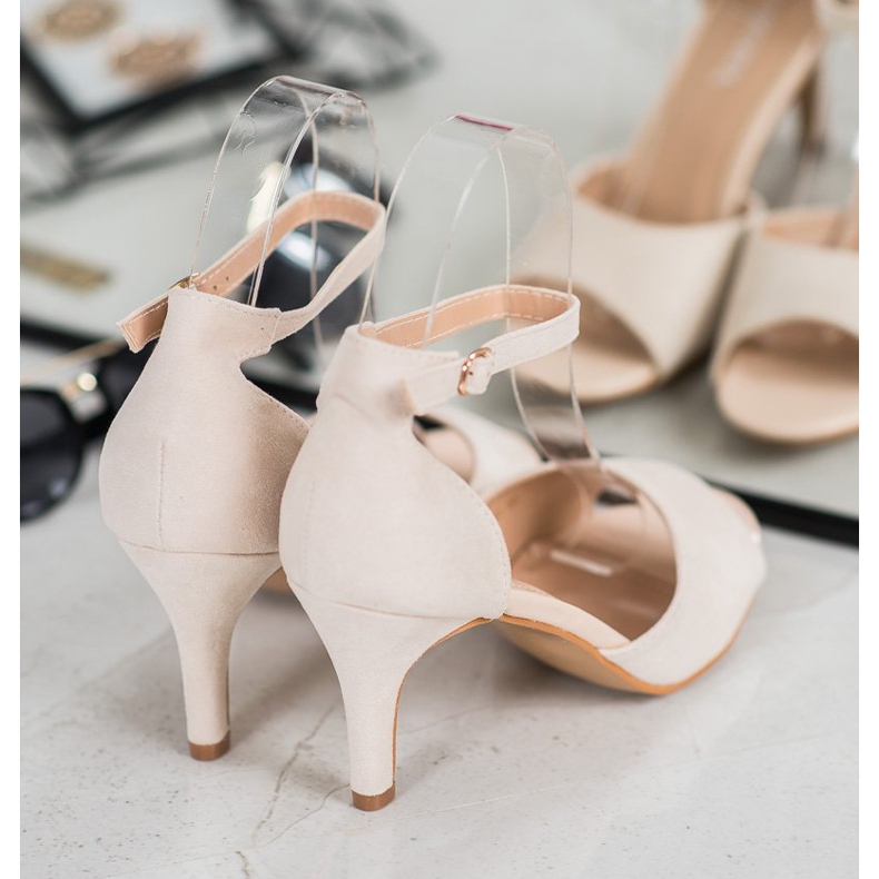 Escarpins élégants à bout ouvert VINCEZA beige 2