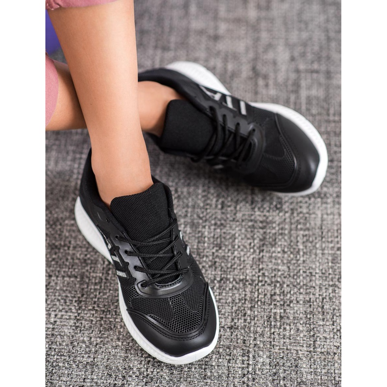 SHELOVET Chaussures confortables avec maille le noir 1 SHELOVET Chaussures confortables avec maille le noir 1