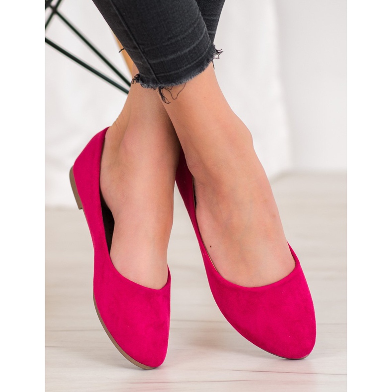 Ballerines classiques en daim VINCEZA rose 2