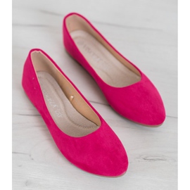 Ballerines classiques en daim VINCEZA rose 3