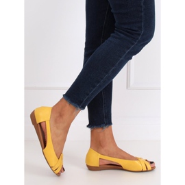 Ballerines coupées miel CC221P Jaune 2