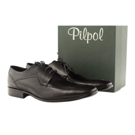 Chaussures homme en cuir Pilpol 1261 noir 4