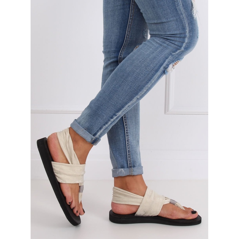 Sandales, coton, beige DD82P Beige 2