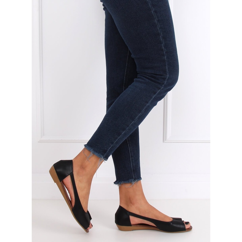 Ballerines noires NH-23P noires exposées le noir 2